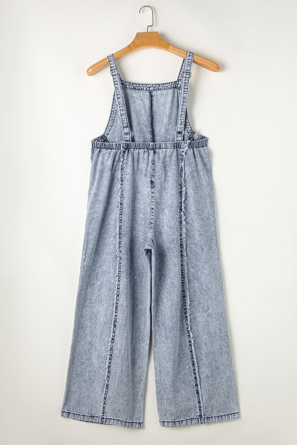 Beau Blue Light Wash Wide Leg Denim Overall