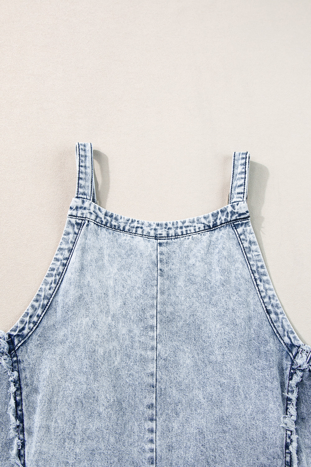 Beau Blue Light Wash Wide Leg Denim Overall