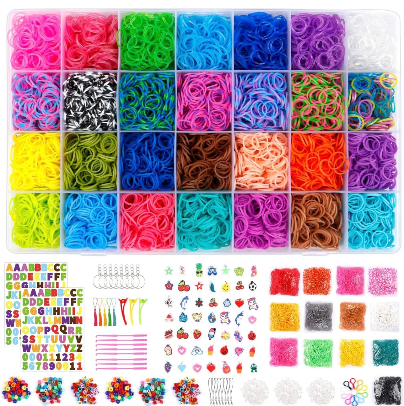 Inscraft 21900+ Loom Bands Refill Kit with Organizer