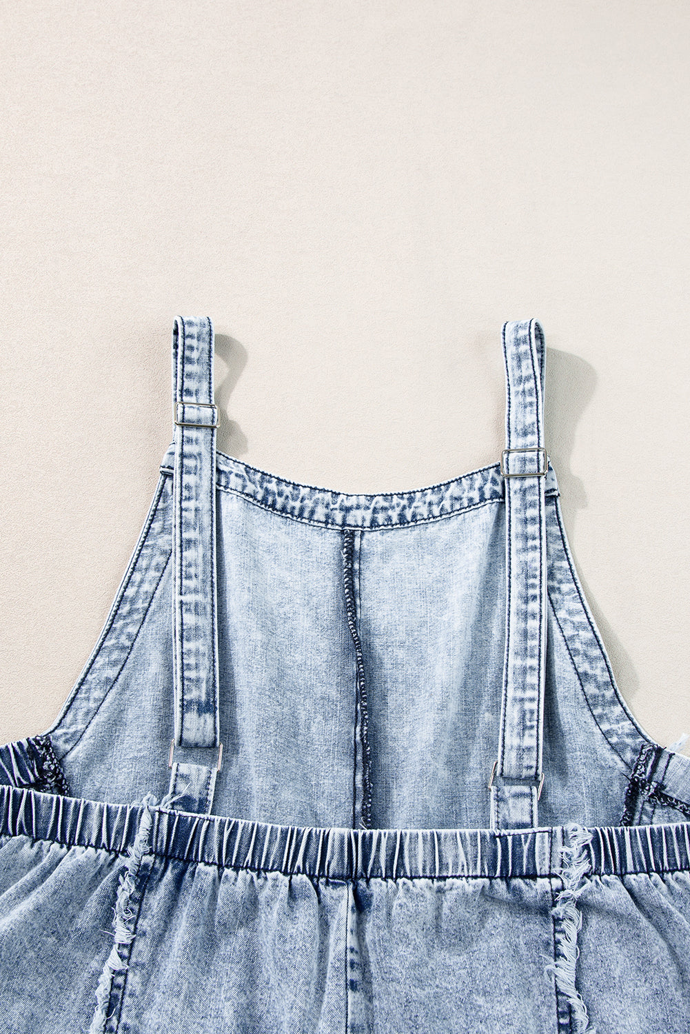 Beau Blue Light Wash Wide Leg Denim Overall