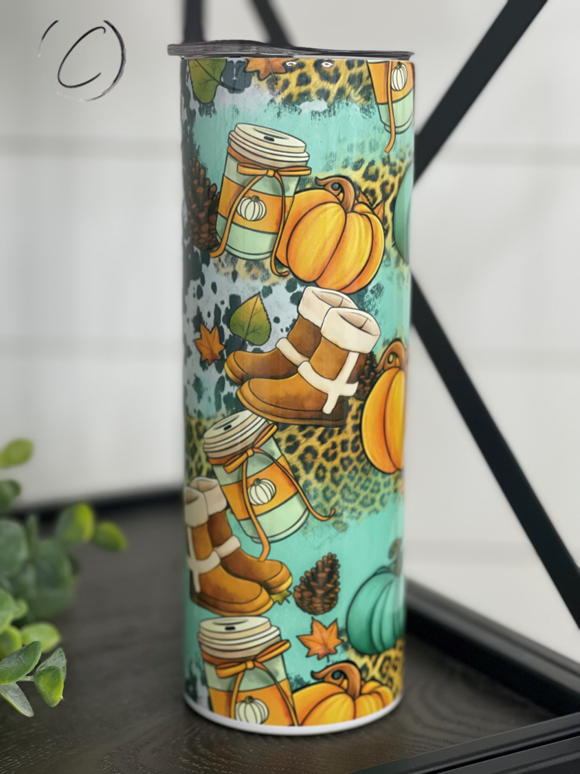 Western Fall Vibes 20oz Skinny Tumbler